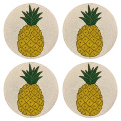 Pineapple Beaded Placemat Set of 4