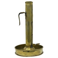Antique English Brass Chamber Stick circa 1860