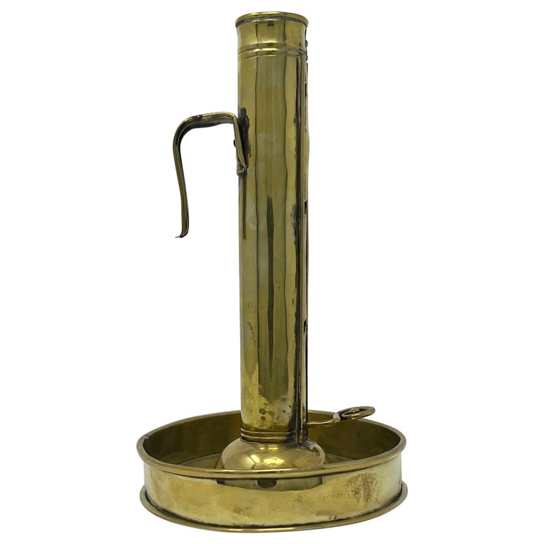 Antique English Brass Chamber Stick circa 1860 For Sale at 1stDibs