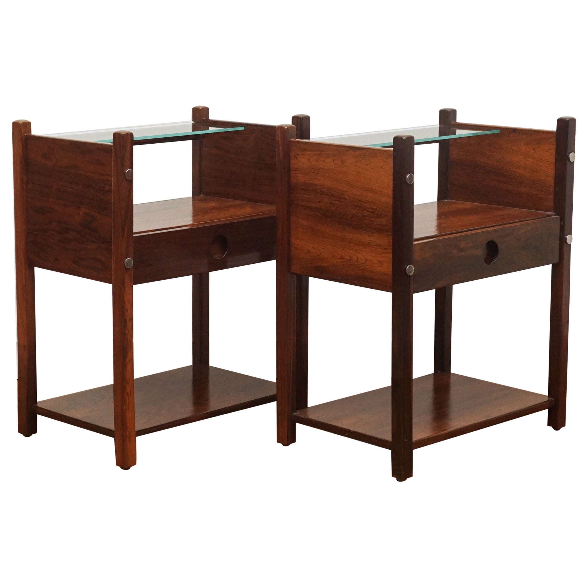 Pair of Sergio Rodriques "Yara" Side Tables For Sale