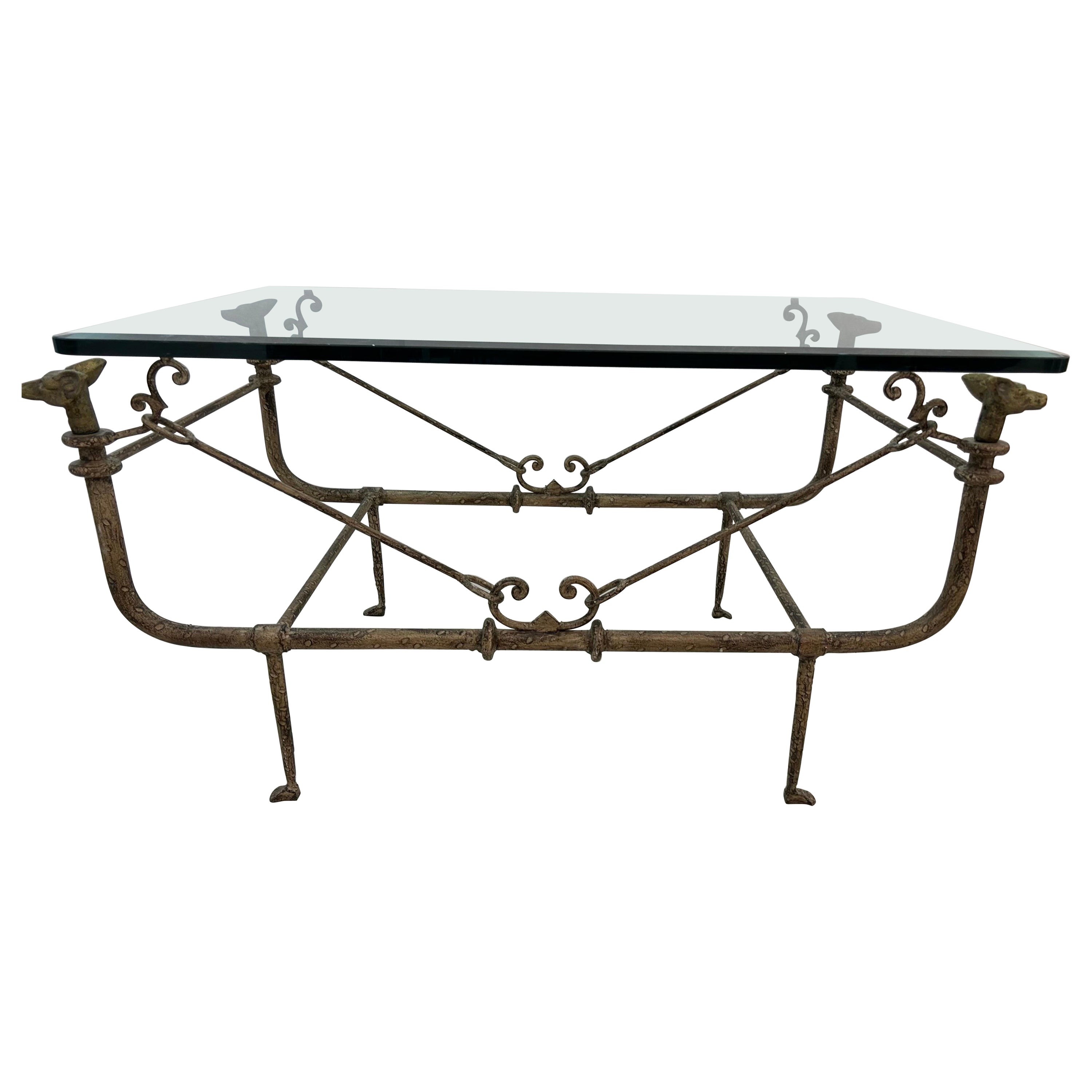 Diego, Giacometti, Style, Bronze and iron coffee table
