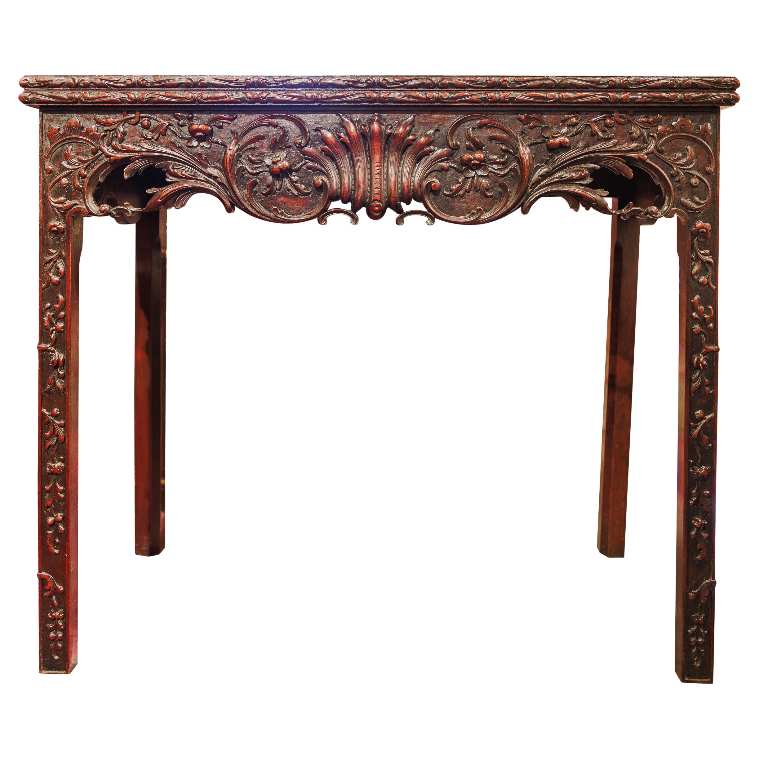 A fine 19th century mahogany Chinese Chippendale games table .  For Sale