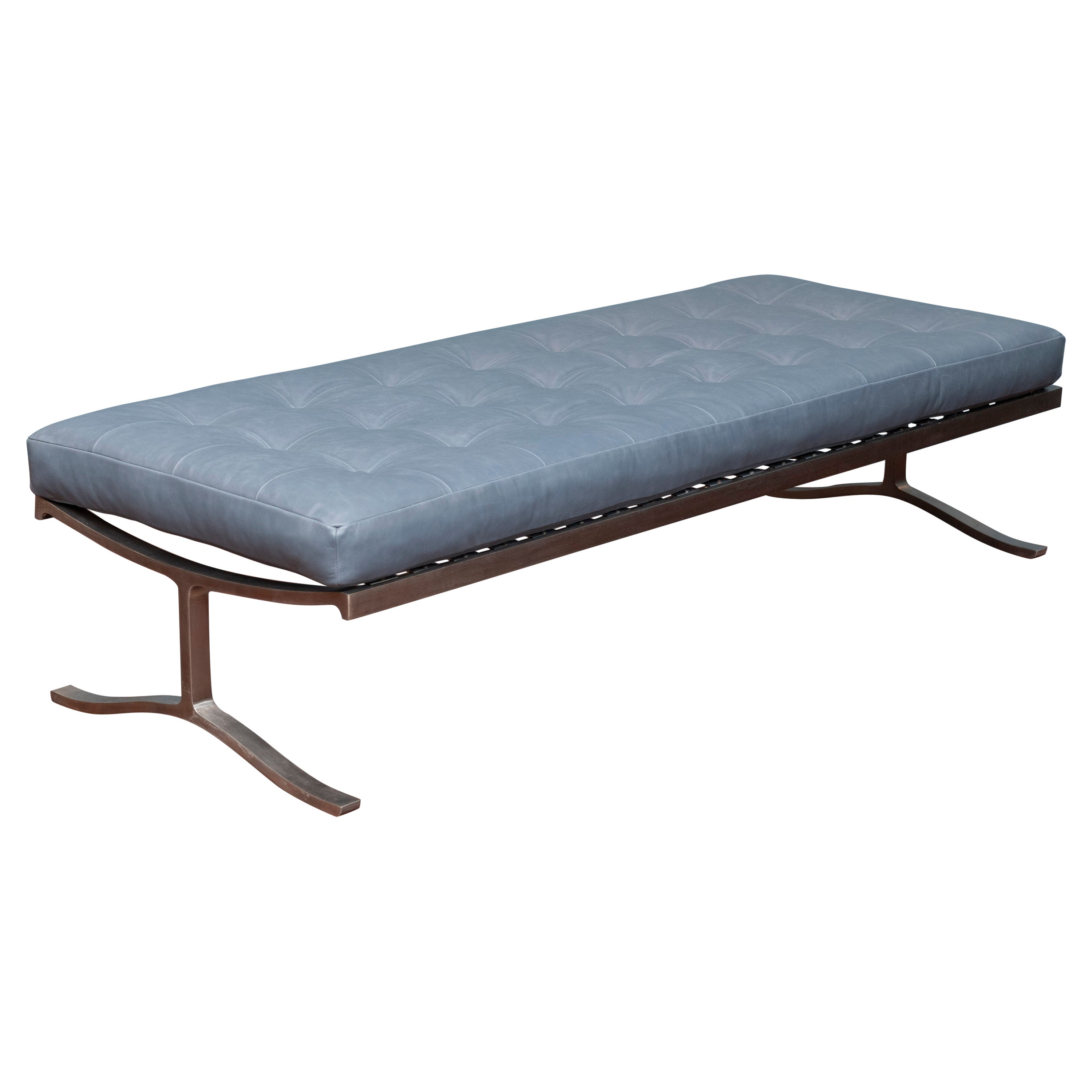 Nicos Zographos Stainless Steel Bench For Sale