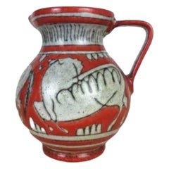 Fratelli Fanciullacci (circa 1960s) ceramic hand painted cowboy Vase