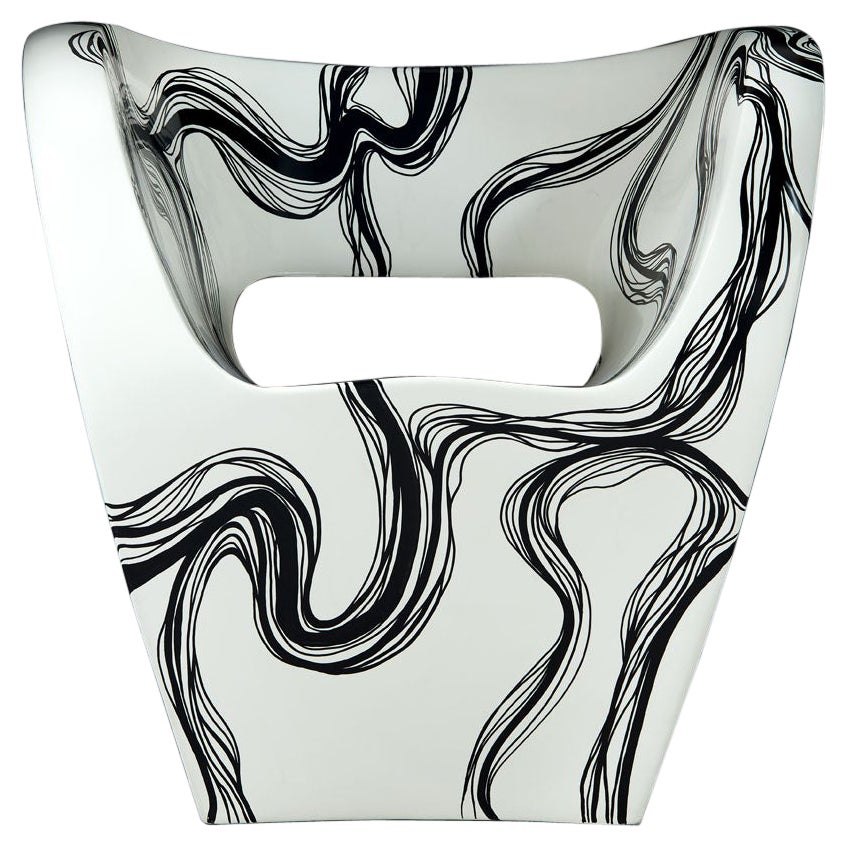 Smoke - Little Albert armchair by Ron Arad, hand-painted, Signed Amane 