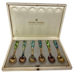Vintage Harlequin Silver Spoons by George Jensen