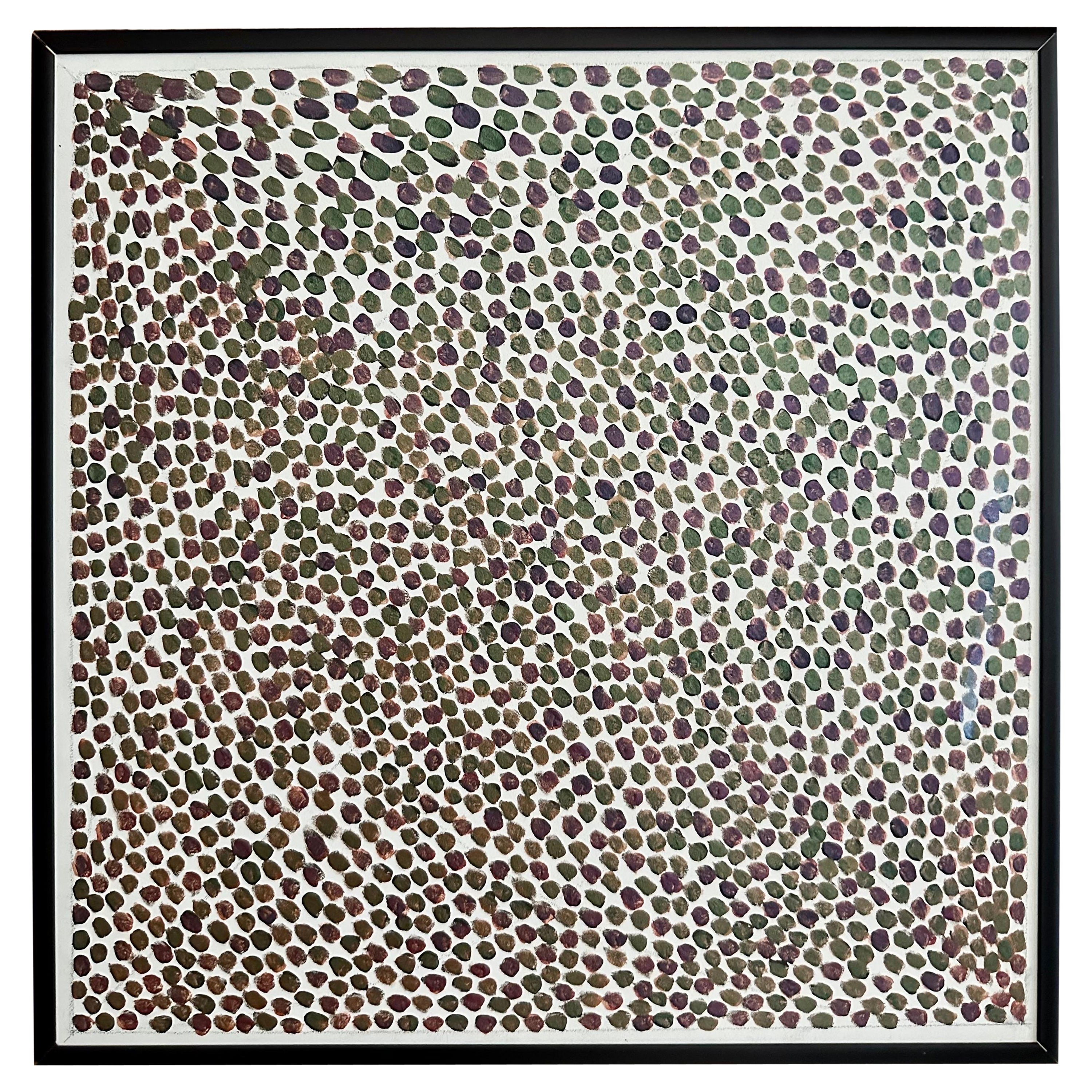 David Roth Original Acrylic Painting on Masonite "Motif in Dots" For Sale