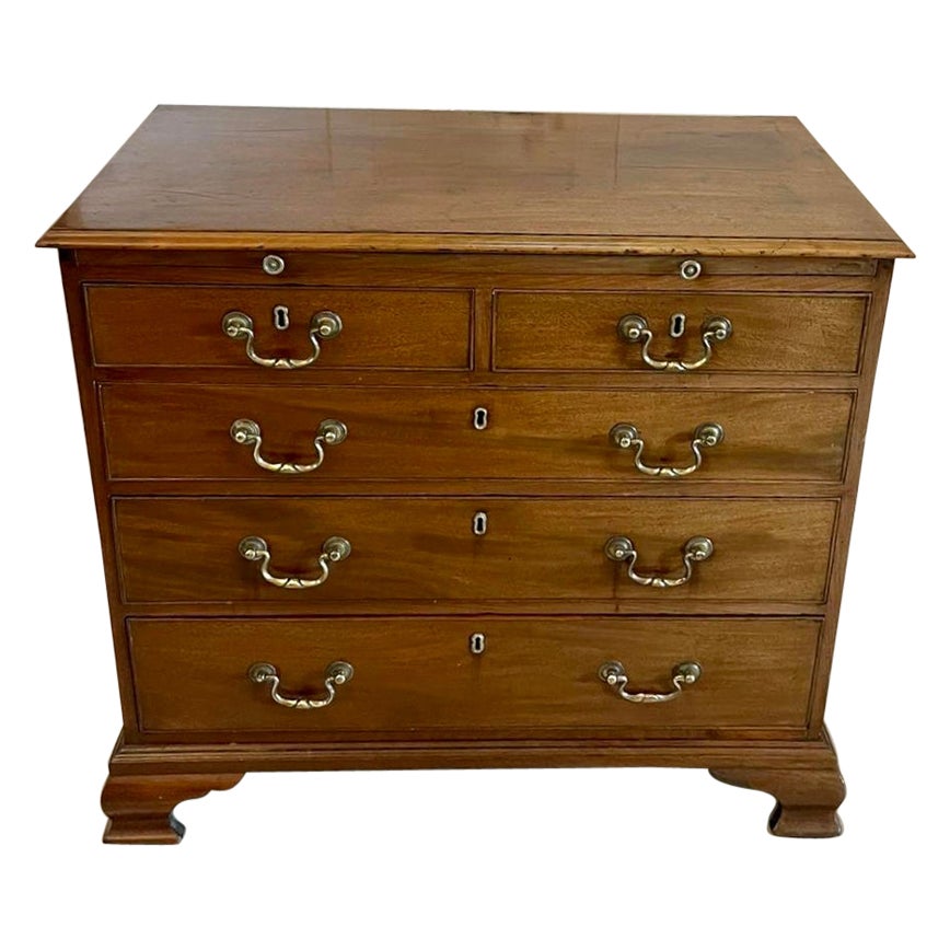 Superb Quality Antique George III Small Mahogany Chest of 5 Drawers 