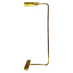 Cedric Hartman Low Profile Luminaire, Brass Floor Lamp 1960s