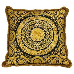 Used Versace Large Square Pillow wit Velvet Back