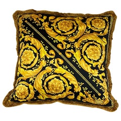 Versace Extra Large Silk and Velvet Pillow