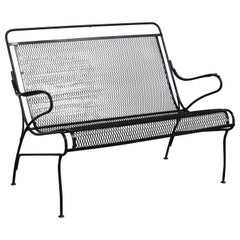 Retro Woodard Outdoor Iron Loveseat/Bench