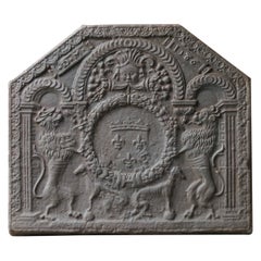 Plaque de cheminée française de style Louis XIII « Arms of France »