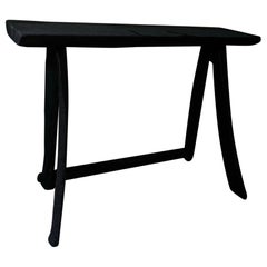 Used Japanese Charred Narrow Side Table 