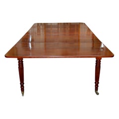 Antique American Mid 19th Century Cornelius Briggs Mahogany Banquet Table with Leaves