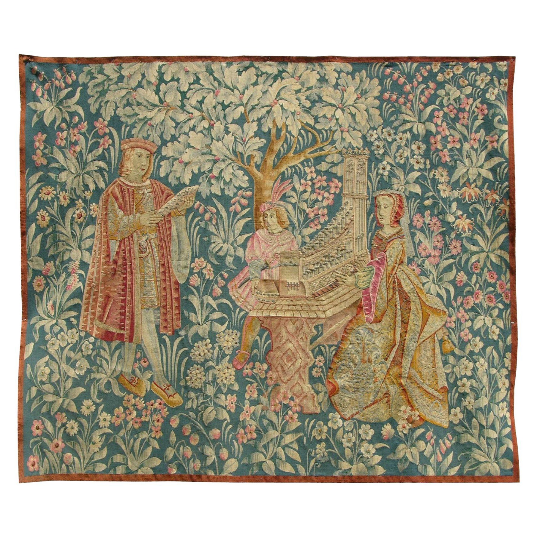 Antique 19th Century Flrmish Tapestry 5'7" X 4'9" For Sale