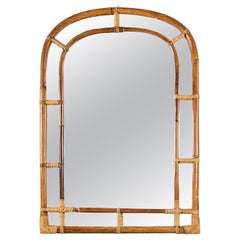 Mid-Century Bamboo Wall Mirror  1960s