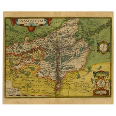 Antike Karte der Region Namen oder Namur in Wallonien, Belgien