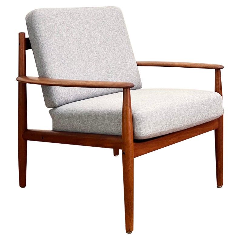 Danish Mid-Century Armchair, Teak Easy Chair by Grete Jalk, France & Søn, 1950s For Sale