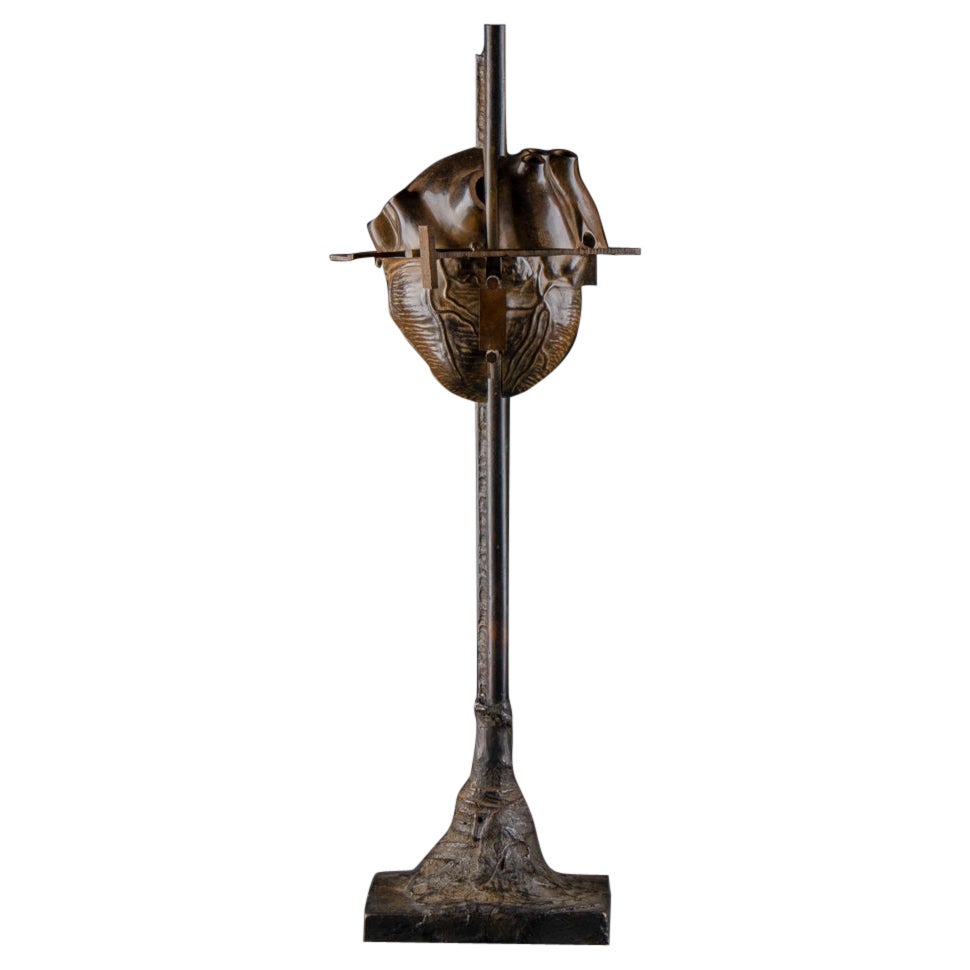 Cesar (1921-1998) 'burst Heart' Patinated Bronze. Bocquel Cast Iron Numbered O For Sale