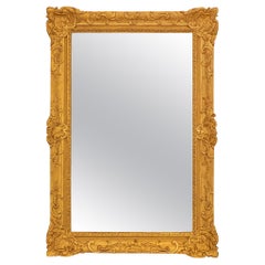 A French 18th century Regence period rectangular giltwood mirror
