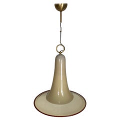 Seguso Mid-Century Murano Glass Chandelier with Stylised Bell Form