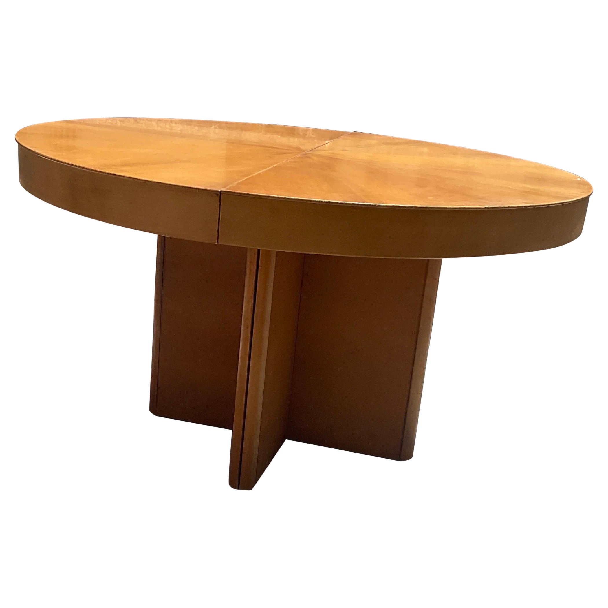 Fiorenza extendible round table in walnut by Tito Agnoli for Molteni, 70s