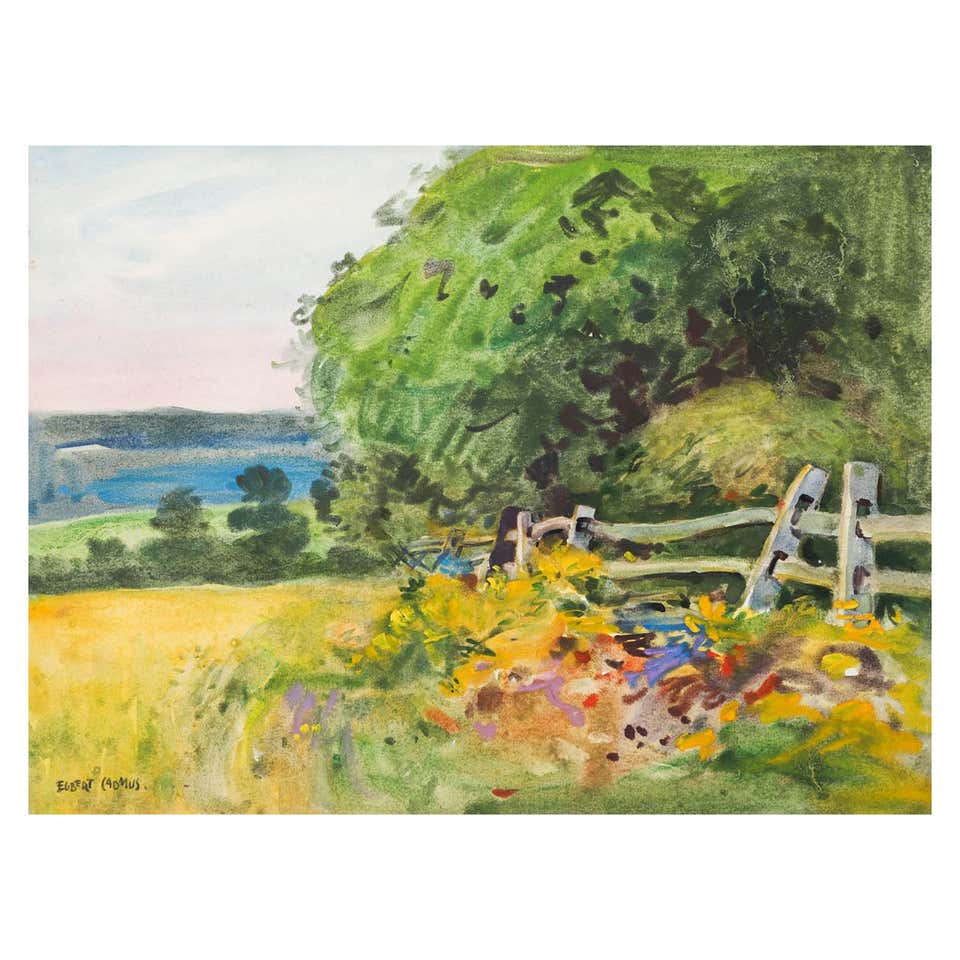 American Landscape Painting "Farm at Rockaway, New Jersey" by Carl