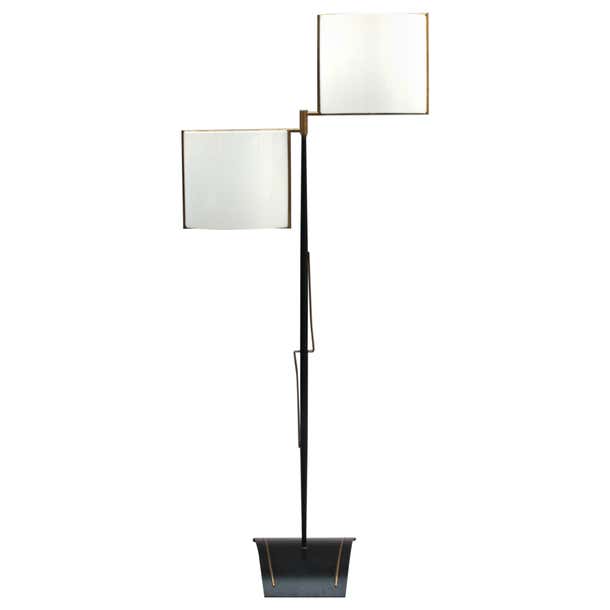 Fine French 1950s Rotating Floor Lamp by Lunel For Sale at 1stDibs