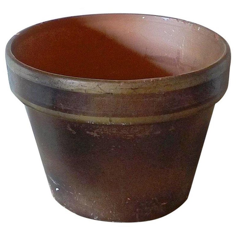 French Mid-20th Century Small Ceramic Pot For Sale