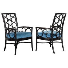 Pair of "Ring" Armchairs by McGuire for the Laura Kirar Collection, 2011