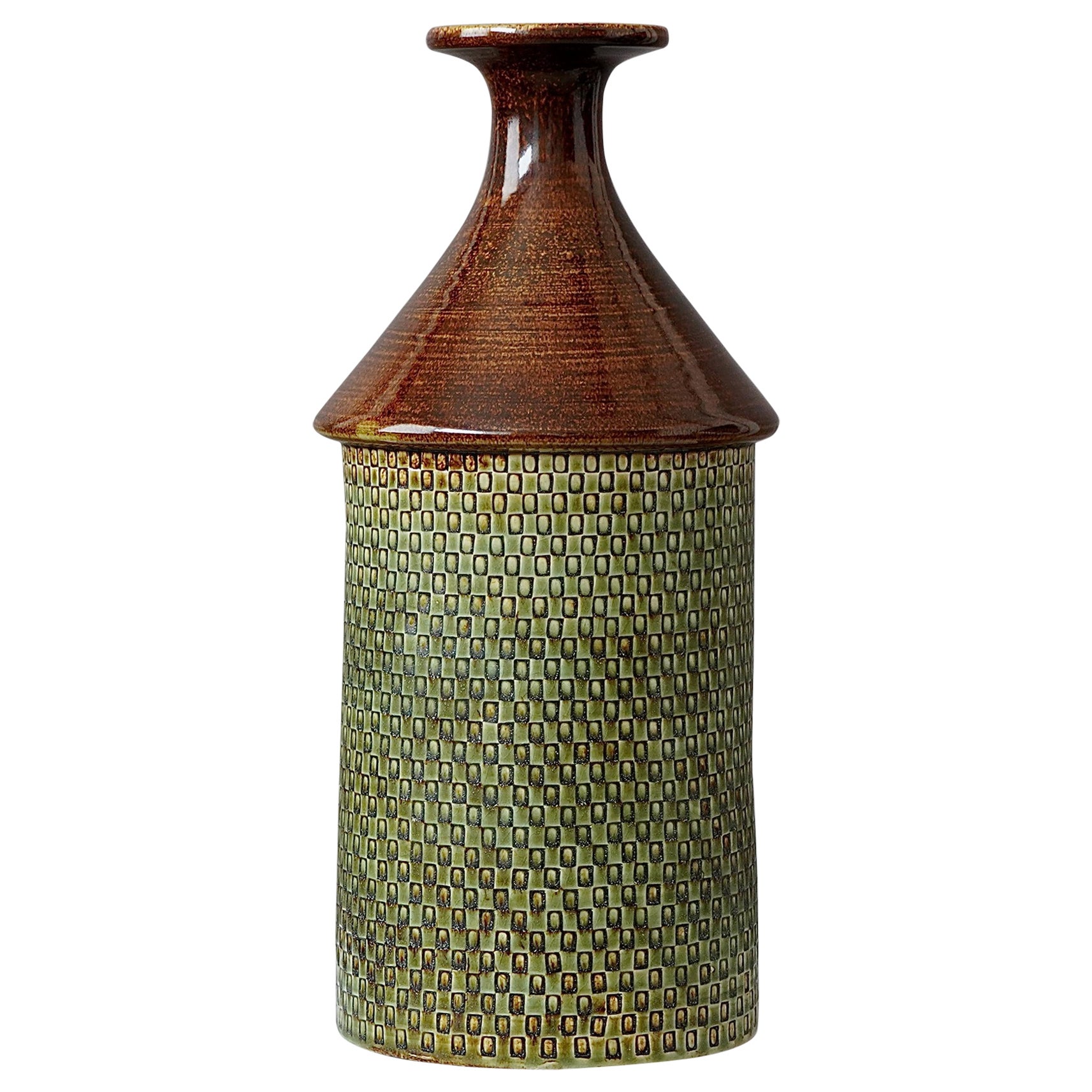 Vaso grande in gres di Stig Lindberg per Gustavsberg Studio, Svezia, 1964 in vendita