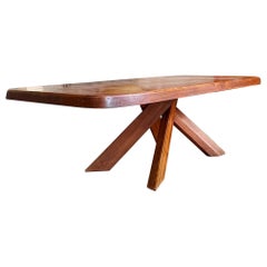 Table exceptionnelle Pierre Chapo 224 cm de diamètre 1970