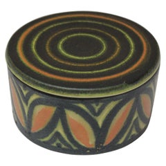 Vintage Italian Ceramic Round Box / Lidded Jar by Raymor