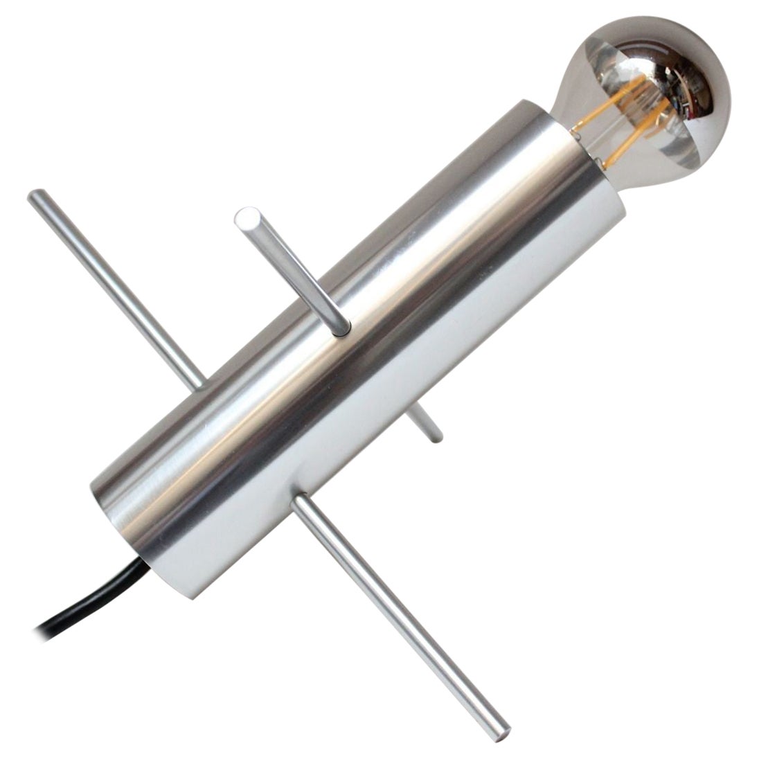 Niederländische Vintage-Tischlampe aus Aluminium „Krekel“ / „Cricket“ von Otto Wach für RAAK im Angebot