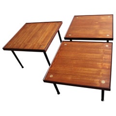 Vintage Set of Three Rosewood "Konvival" Tables/Settee by Fabrizio Bruno for Klan Italy