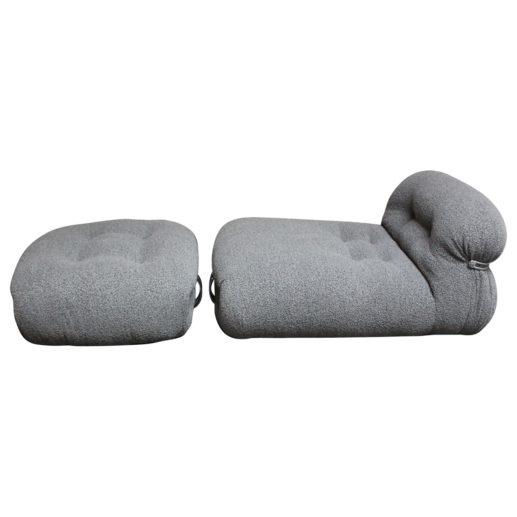 Italienische Chaiselongue und Ottomane „Soriana“ von Afra und Tobia Scarpa