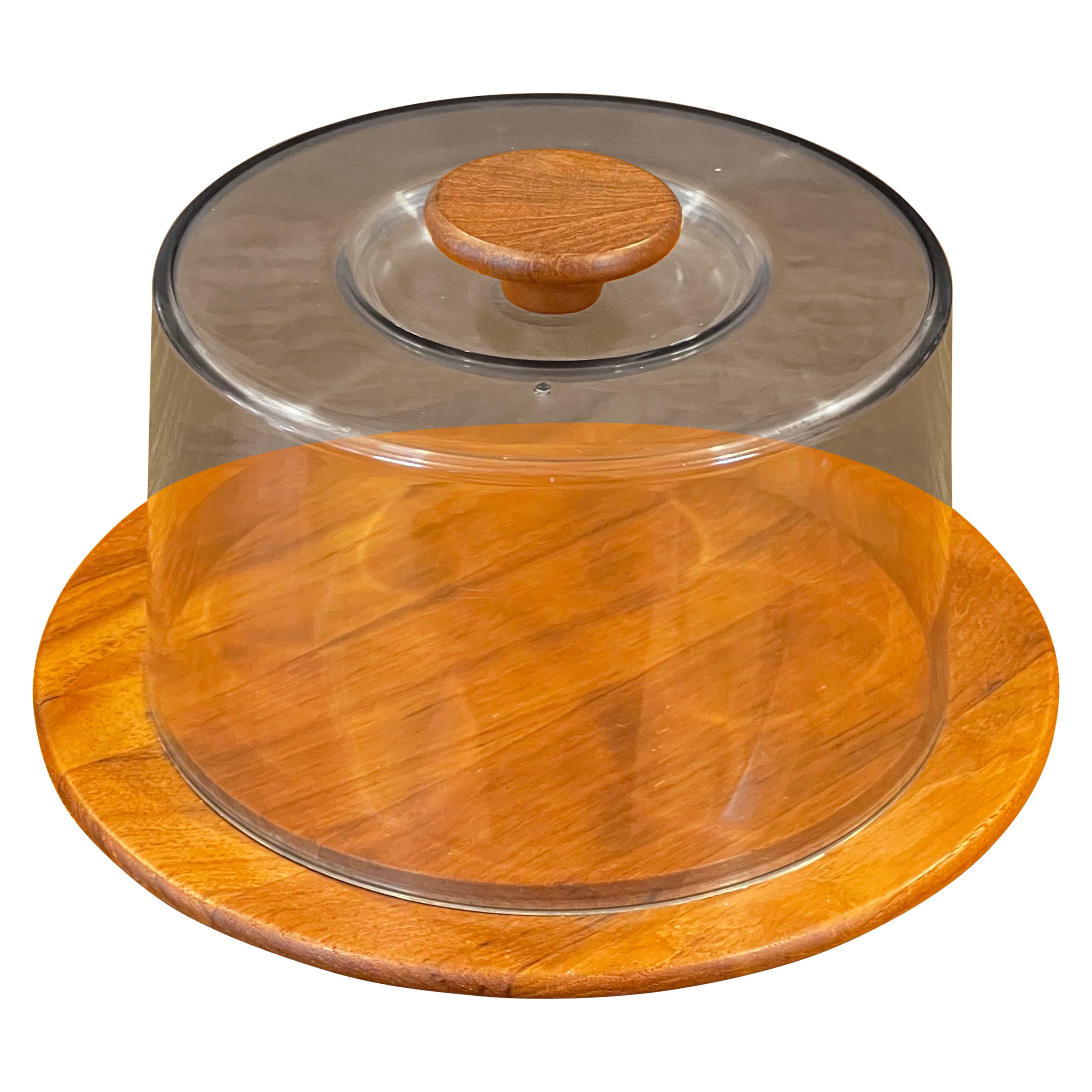 Danish Modern Covered Platter / Server by Luthje Wood