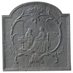 Plaque de cheminée / dosseret Napoléon III français du 19e siècle