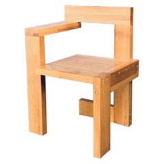 Vintage "STELTMAN" Deconstructivist Design Chair after Gerrit Rietveld