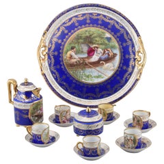 Coffee set. Glazed porcelain. Royal Vienna, Austria, early 20th century. 