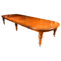 Antique 16ft Victorian Pollard Oak Extending Dining Table 19th Century