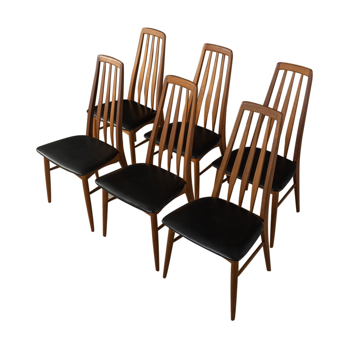 6x Niels Koefoed "Eva" dining chairs, 1960s