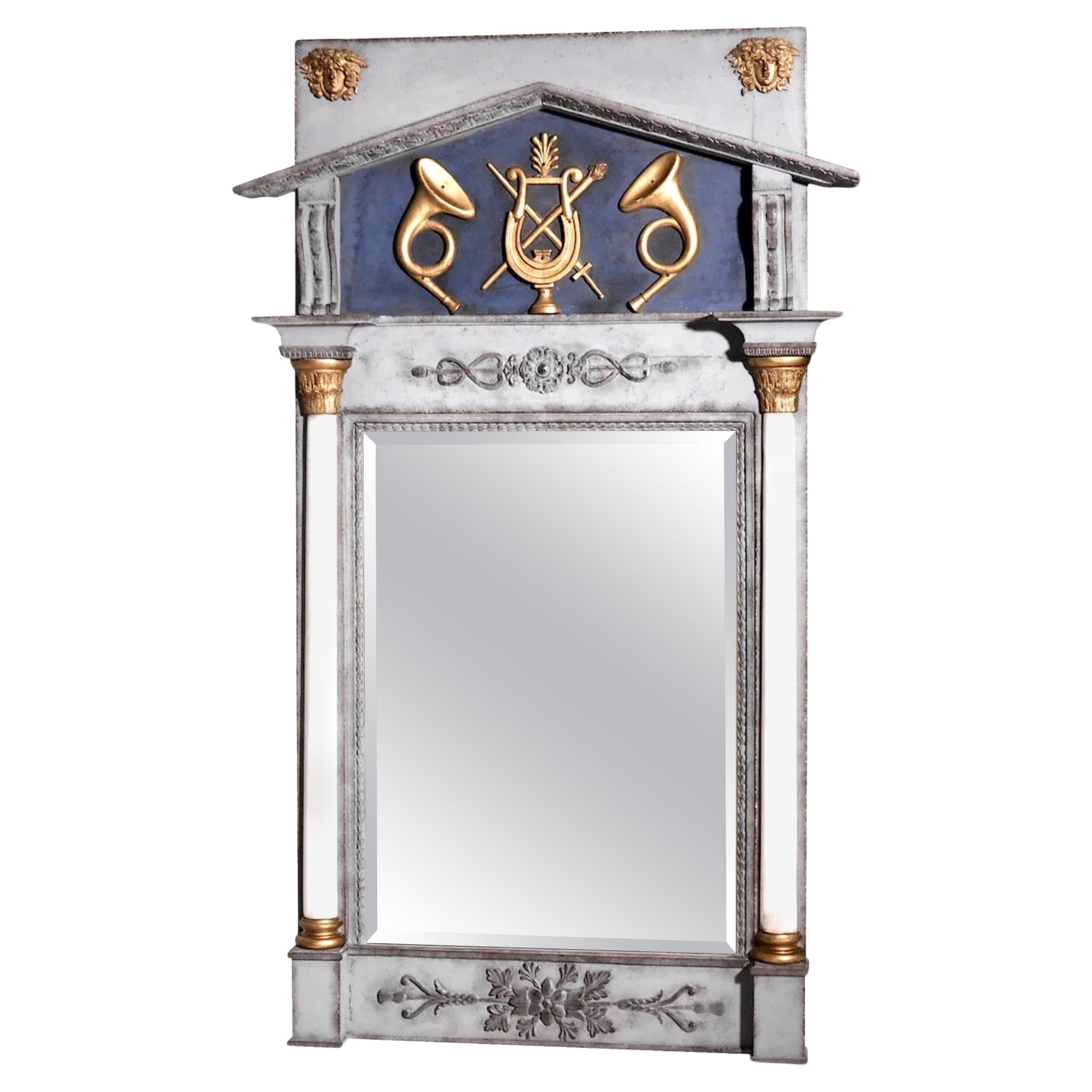 Fine Swedish mirror, circa 1810 For Sale