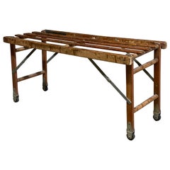 Vintage Factory Slat Folding Table