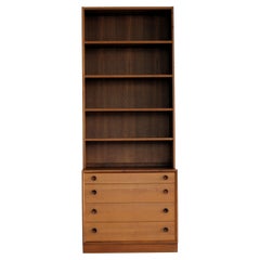vintage wall cabinet  bookcase  60s  teak