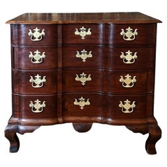 Vintage Diminutive 18th Century Block-front Boston Chest