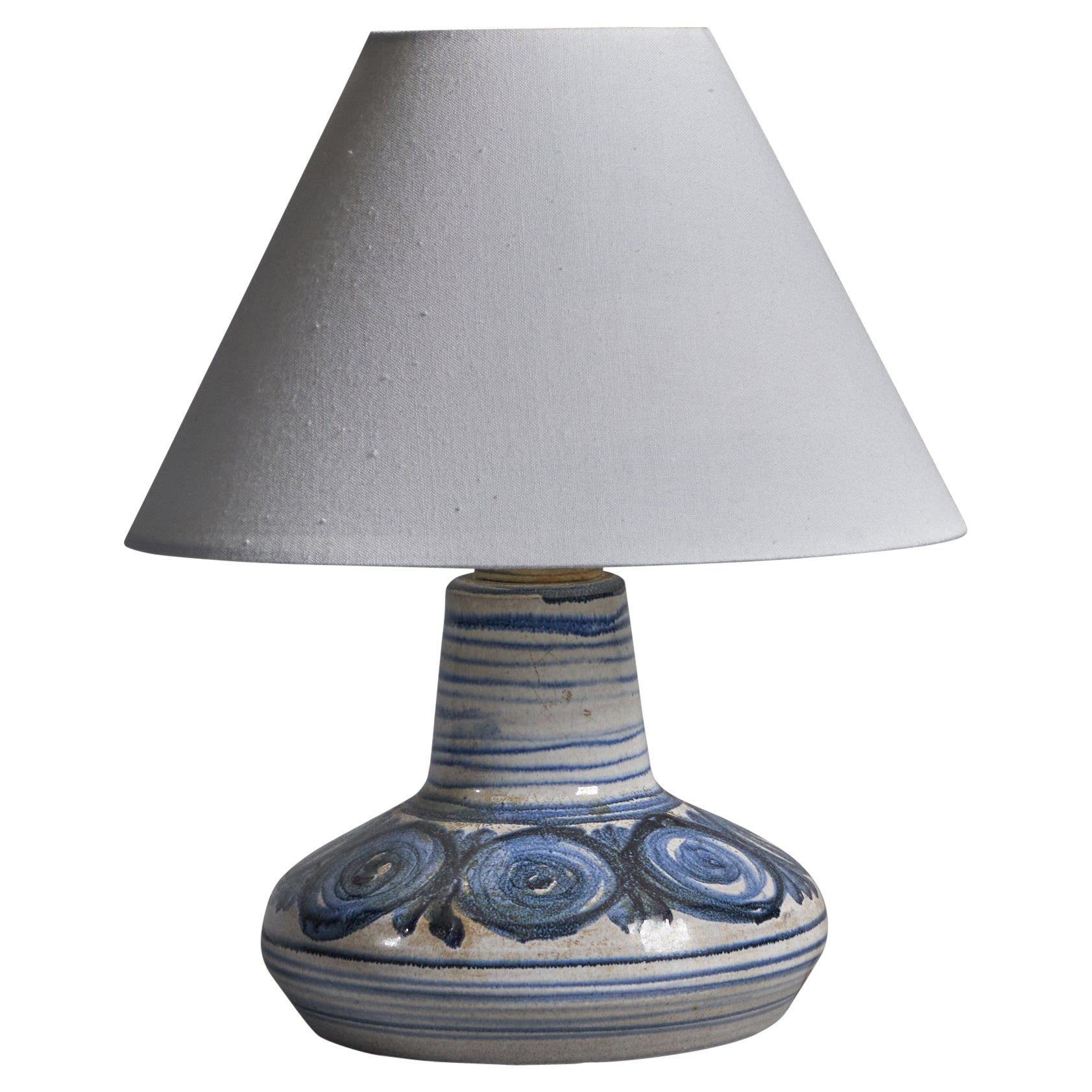 Søholm, Small Table Lamp, Stoneware, Denmark, 1960s For Sale
