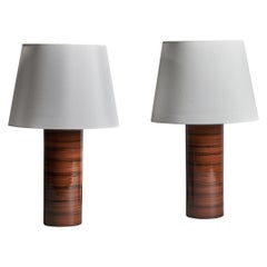 Vintage Swedish Designer, Table Lamps, Stoneware, Sweden, 1960s