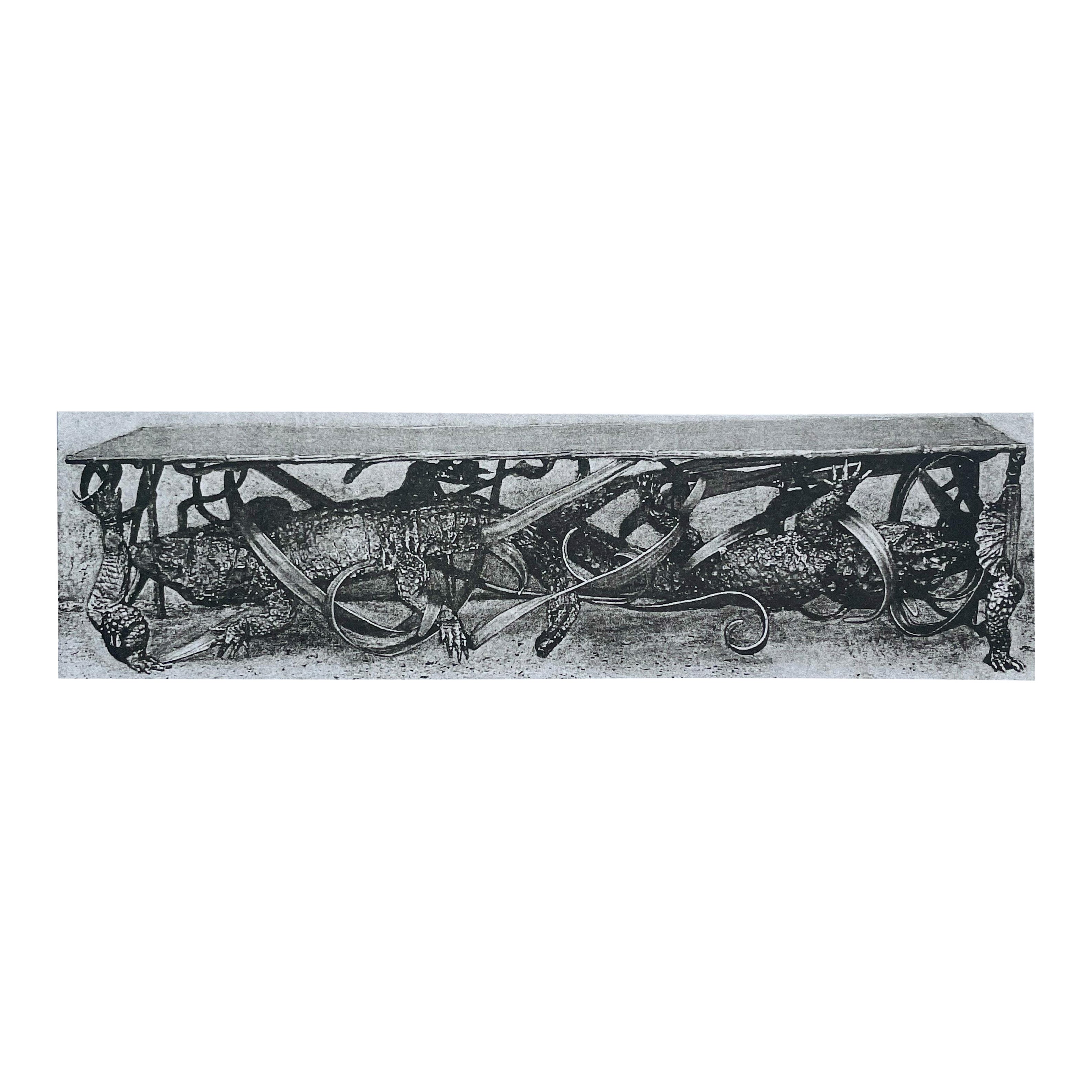 Claude Lalanne (1925-2019), La société des crocodiles, héliogravure
